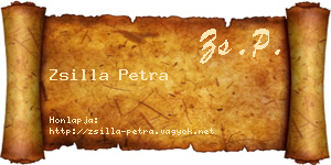 Zsilla Petra névjegykártya